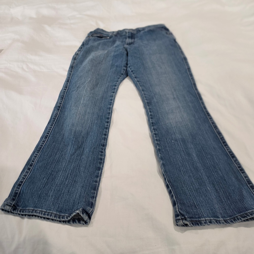 Lee Straight Leg Jeans Womens 8S Blue Excellent Stretch Mid Rise 3058588